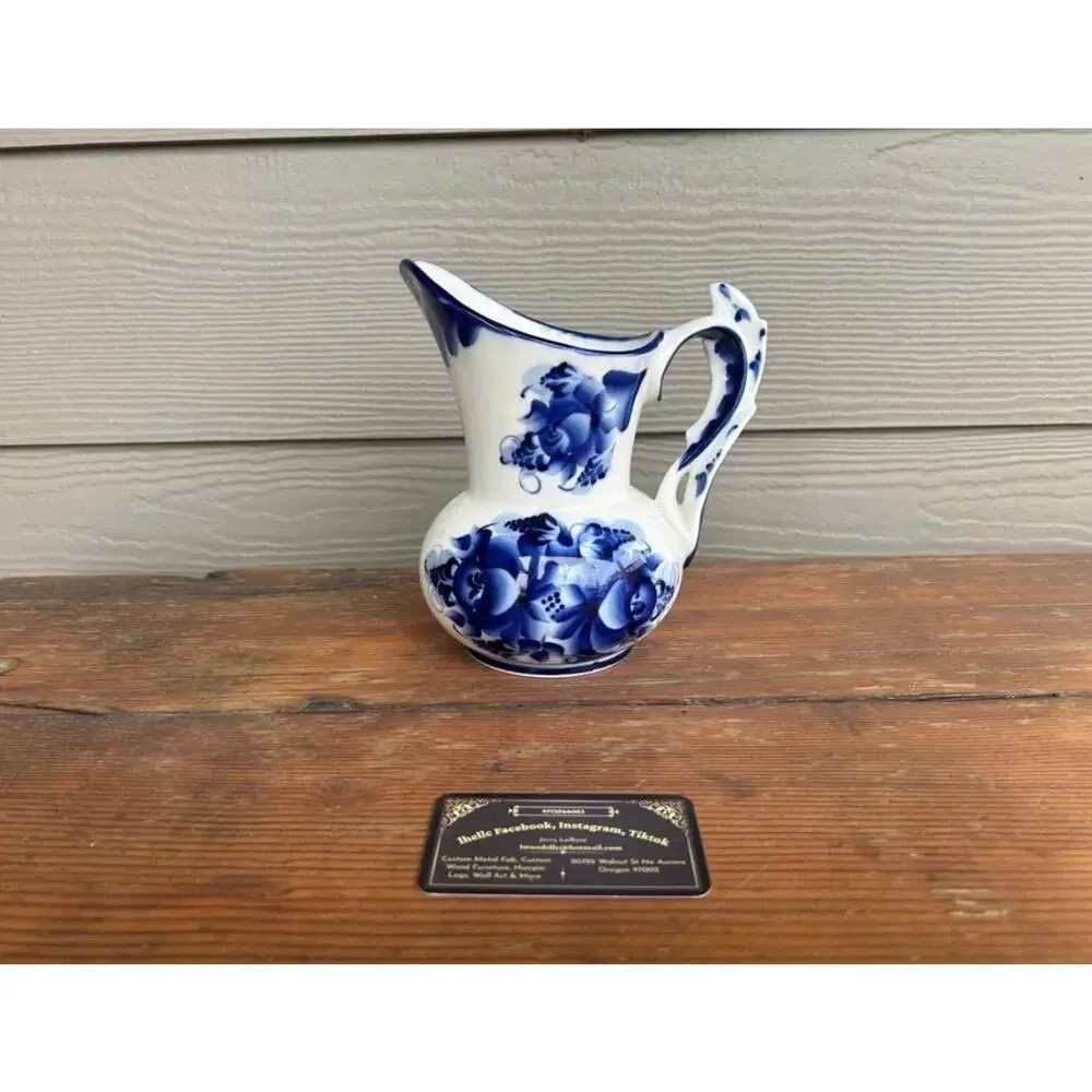Russian Gzhel Pitcher